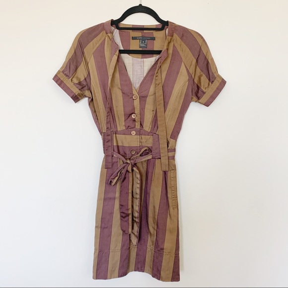 Marc Jacobs Dresses & Skirts - Marc Jacobs • Brown & Tan Vertical Stripe Dress